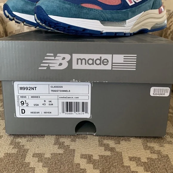 Mens New Balance 992 Made in USA Tropical size 9.5 with box RARE - Picture 7 of 9
